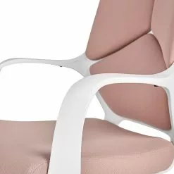 Beliani Silla De Oficina Reclinable De Poliéster Rosa Melocotón/blanco DELIGHT 20 Beliani Silla De Oficina Reclinable De Poliéster Rosa Melocotón/blanco DELIGHT -Sillas Ventas undef src sa picid 834175 type whitesh image scaled