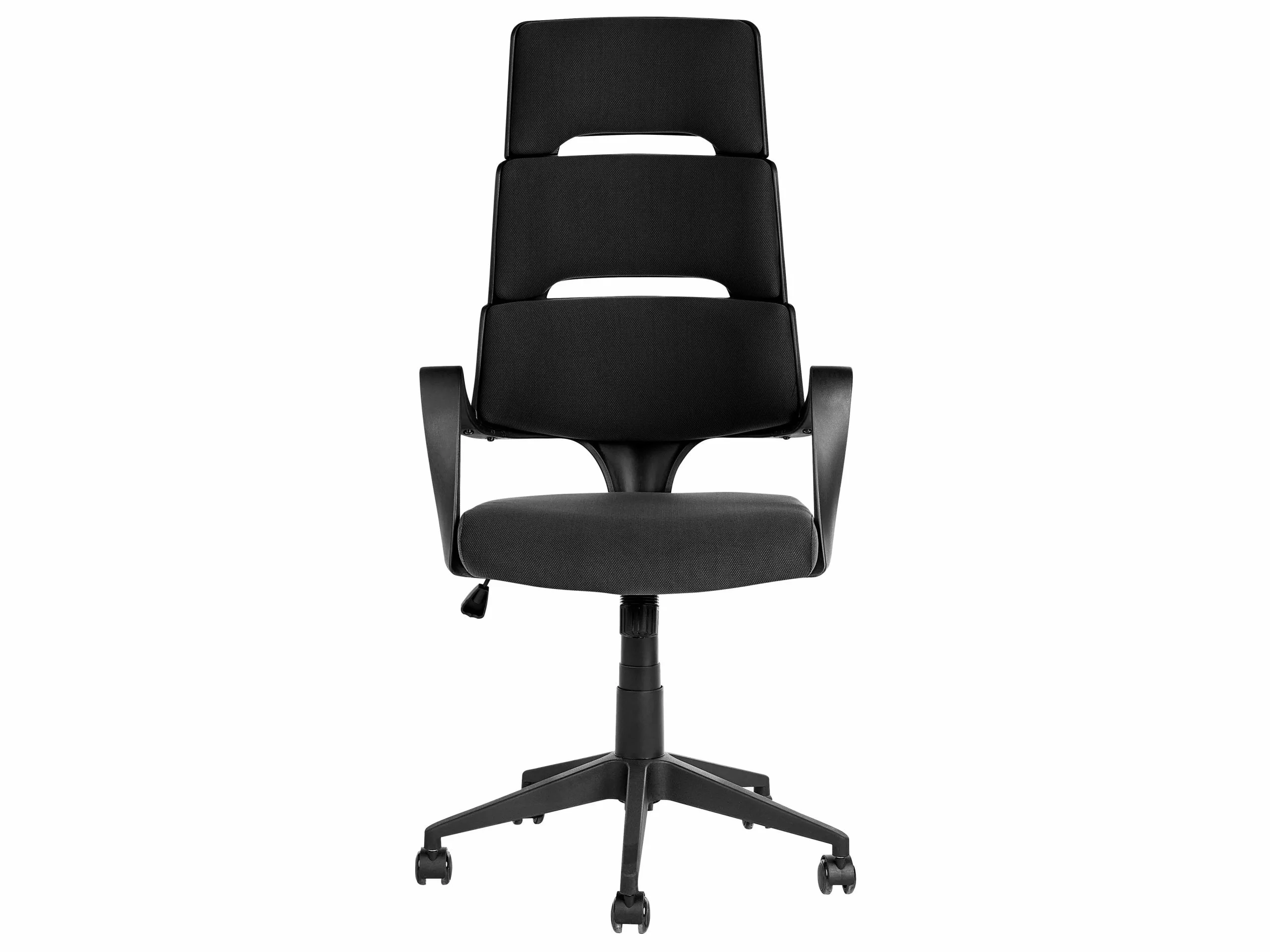 Beliani Silla De Oficina Reclinable De Poliéster Negro GRANDIOSE 5 Beliani Silla De Oficina Reclinable De Poliéster Negro GRANDIOSE - Imagen 3