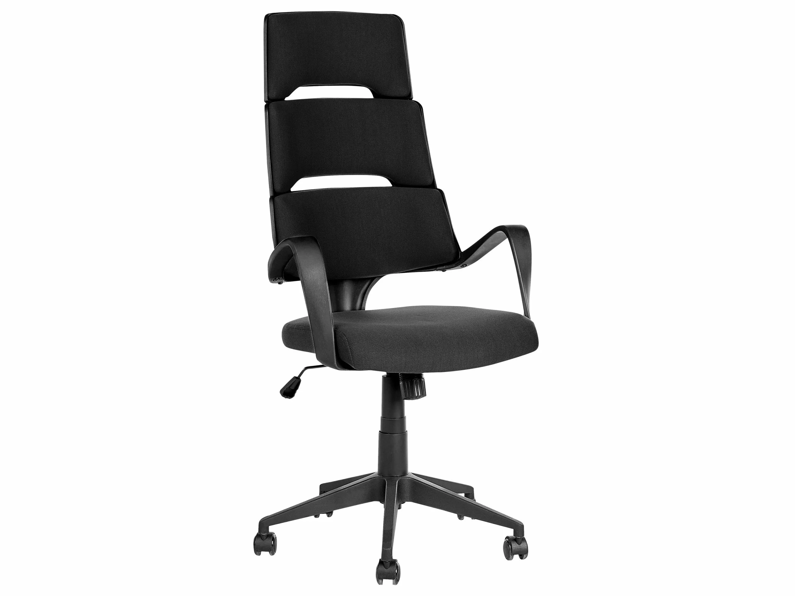 Beliani Silla De Oficina Reclinable De Poliéster Negro GRANDIOSE 7 Beliani Silla De Oficina Reclinable De Poliéster Negro GRANDIOSE - Imagen 5