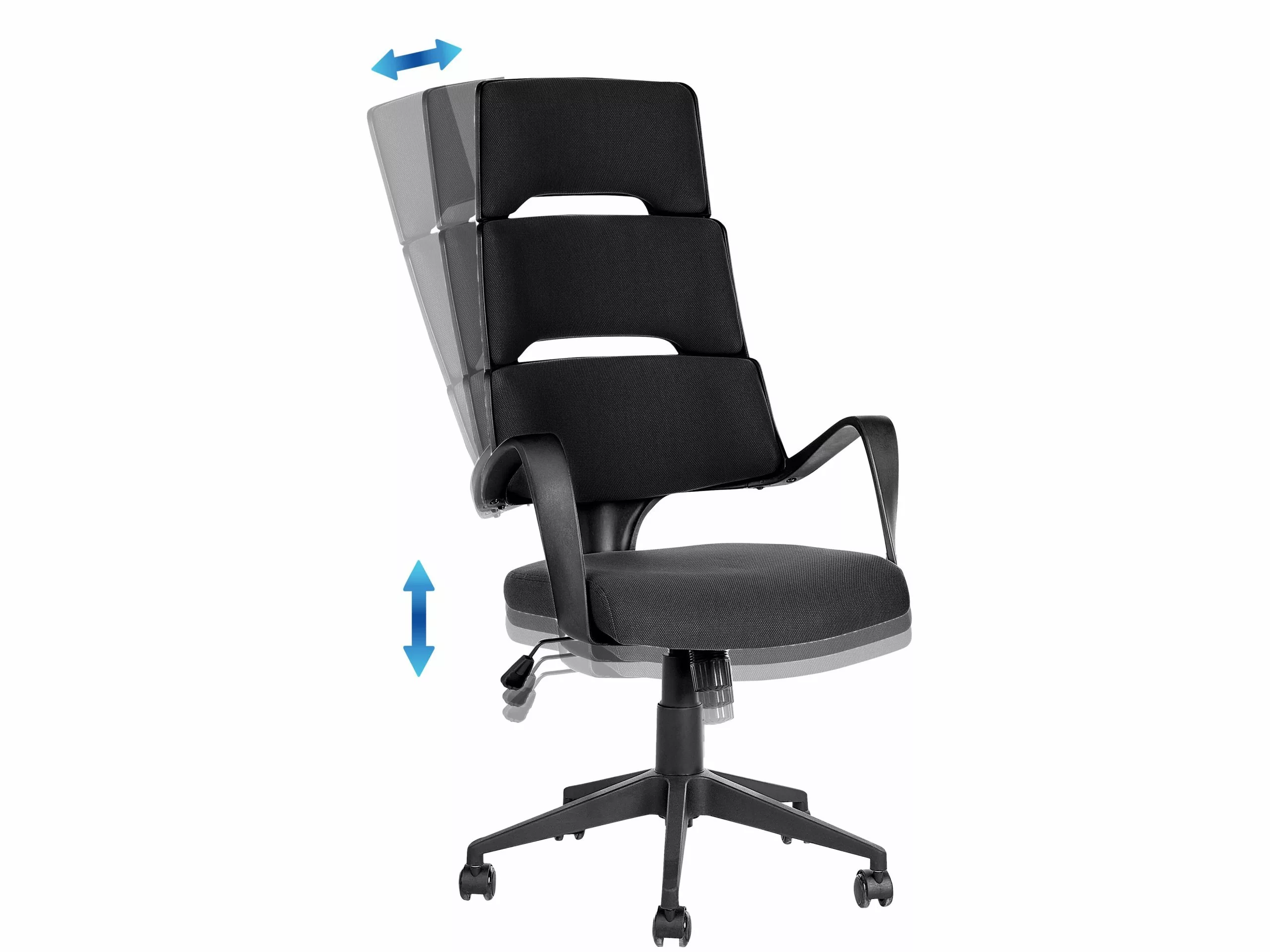 Beliani Silla De Oficina Reclinable De Poliéster Negro GRANDIOSE 9 Beliani Silla De Oficina Reclinable De Poliéster Negro GRANDIOSE - Imagen 7