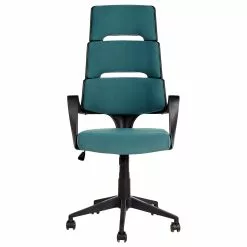 Beliani Silla De Oficina Reclinable De Poliéster Verde Azulado/negro GRANDIOSE -Sillas Ventas undef src sa picid 834293 type whitesh image scaled