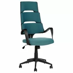 Beliani Silla De Oficina Reclinable De Poliéster Verde Azulado/negro GRANDIOSE -Sillas Ventas undef src sa picid 834295 type whitesh image scaled