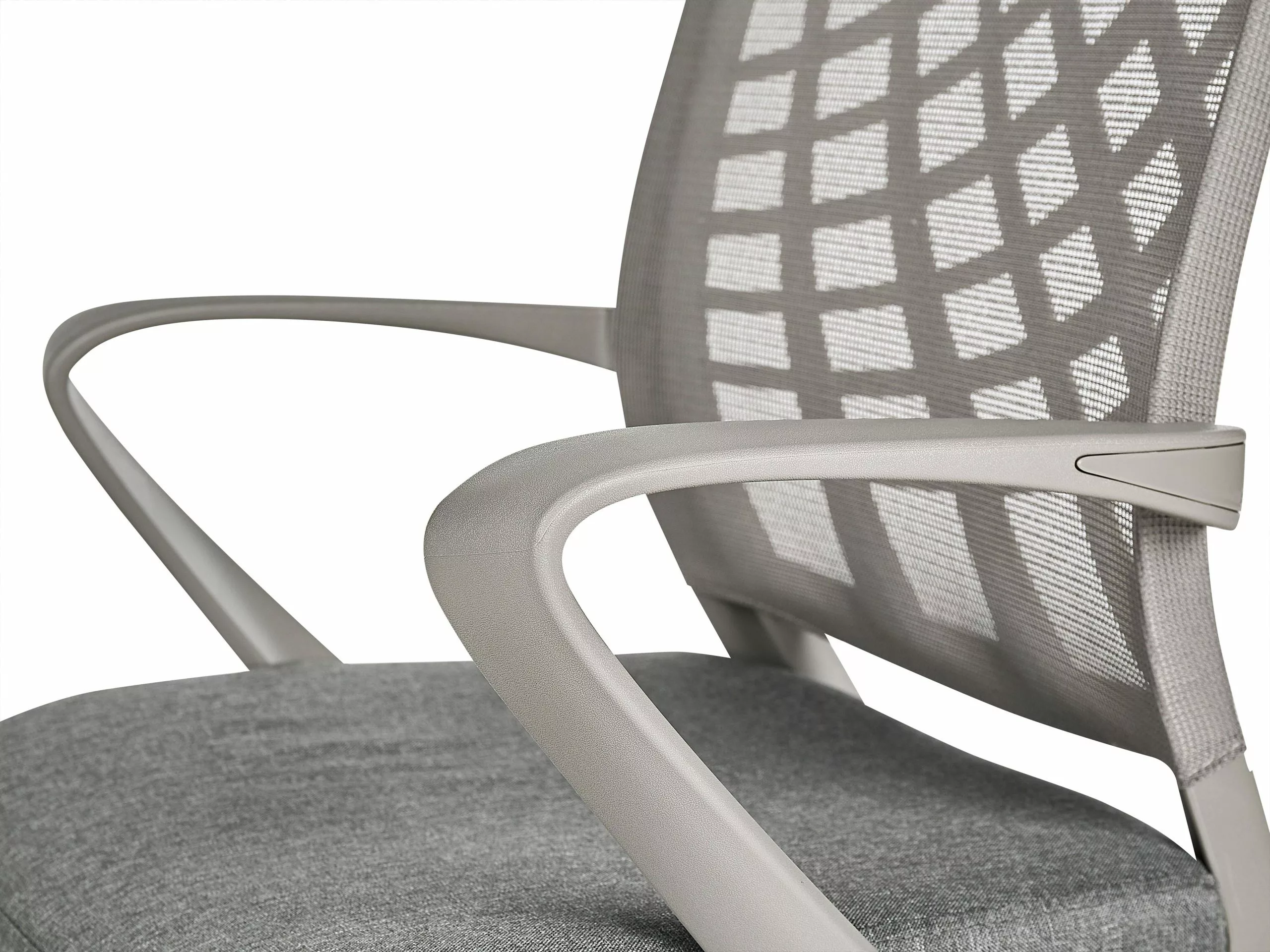 Beliani Silla De Oficina Reclinable De Poliéster Gris BONNY - Imagen 9