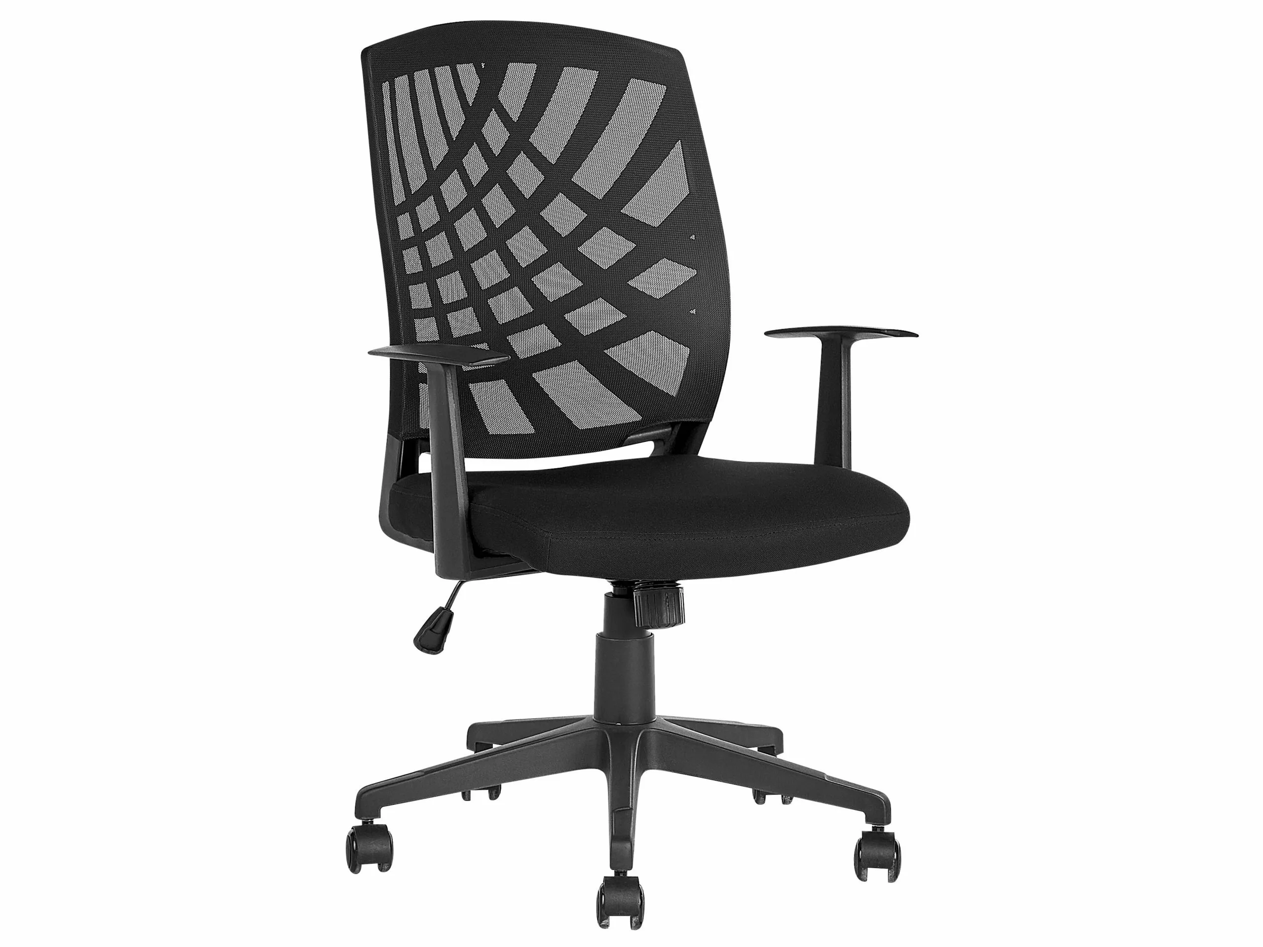 Beliani Silla De Oficina Reclinable De Poliéster Negro BONNY