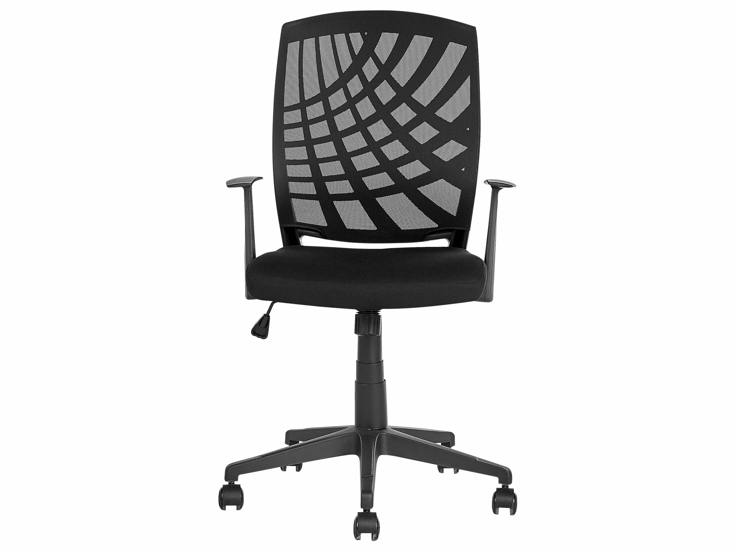 Beliani Silla De Oficina Reclinable De Poliéster Negro BONNY - Imagen 3
