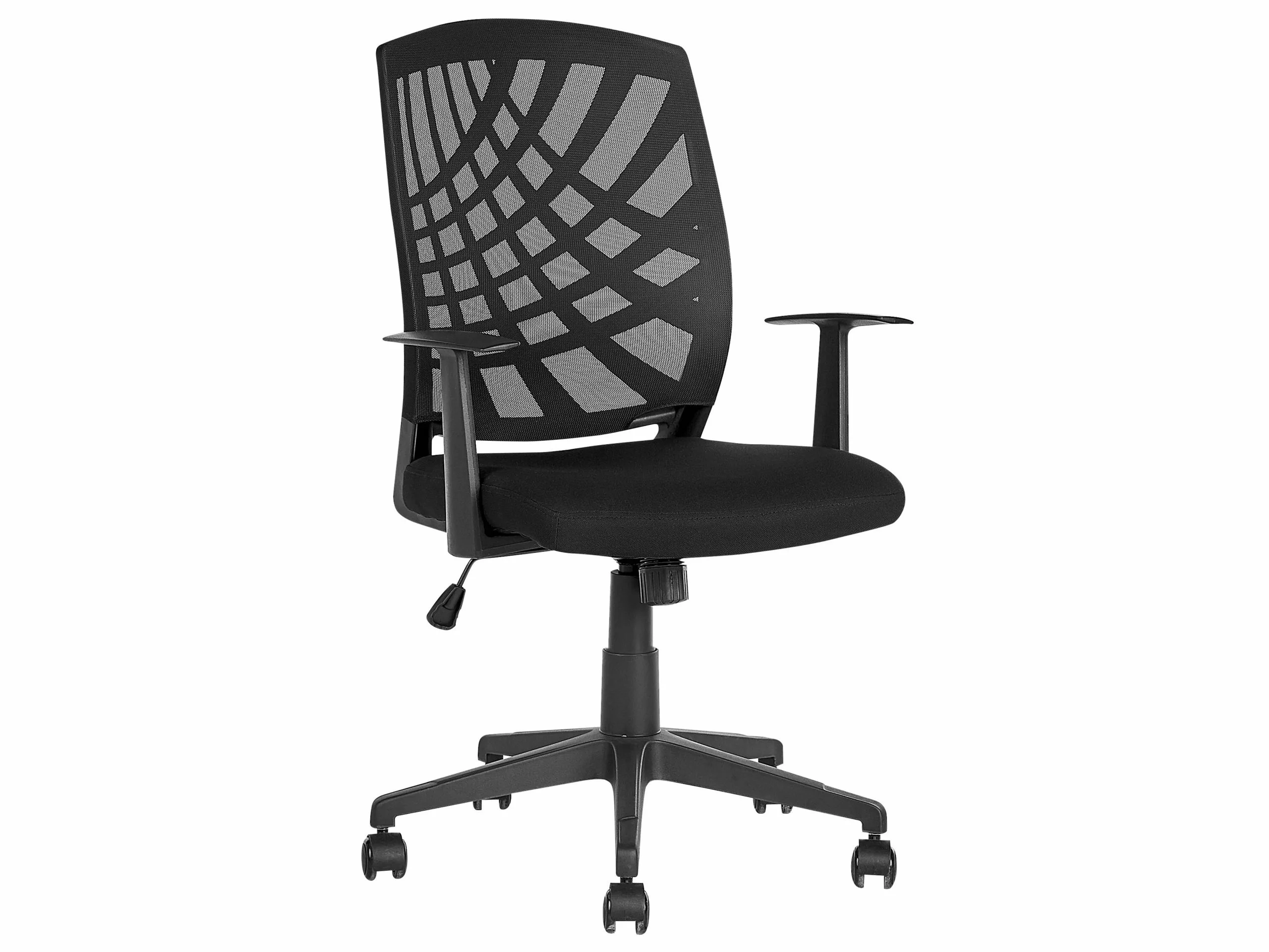 Beliani Silla De Oficina Reclinable De Poliéster Negro BONNY - Imagen 4