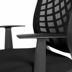 Beliani Silla De Oficina Reclinable De Poliéster Negro BONNY -Sillas Ventas undef src sa picid 834335 type whitesh image scaled