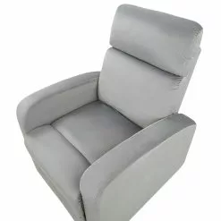 Beliani Sillón Reclinable Manual De Terciopelo Gris Claro VERDAL -Sillas Ventas undef src sa picid 835028 type whitesh image scaled