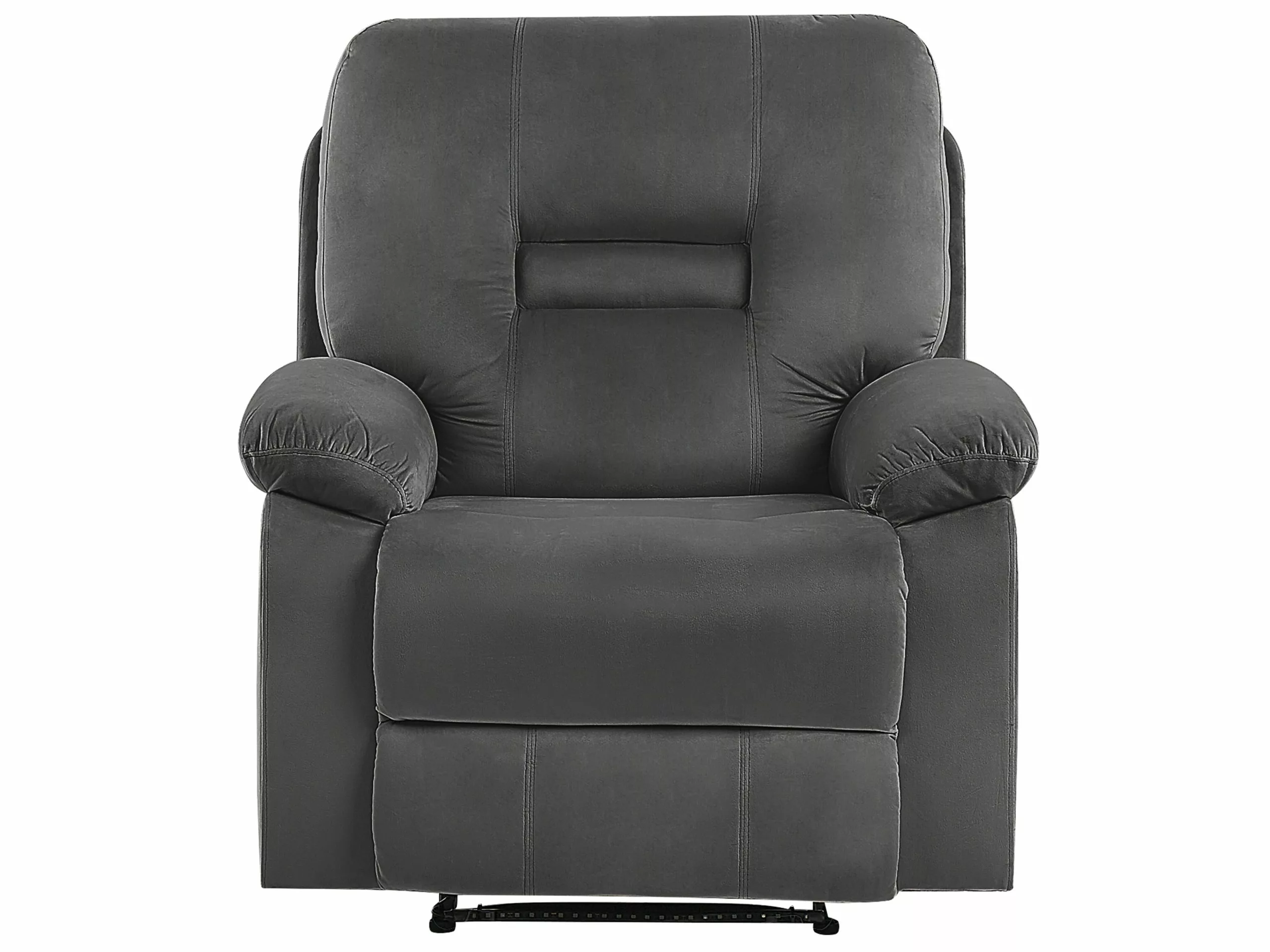 Beliani Sillón LED Reclinable De Terciopelo Gris Oscuro BERGEN 8 Beliani Sillón LED Reclinable De Terciopelo Gris Oscuro BERGEN - Imagen 6