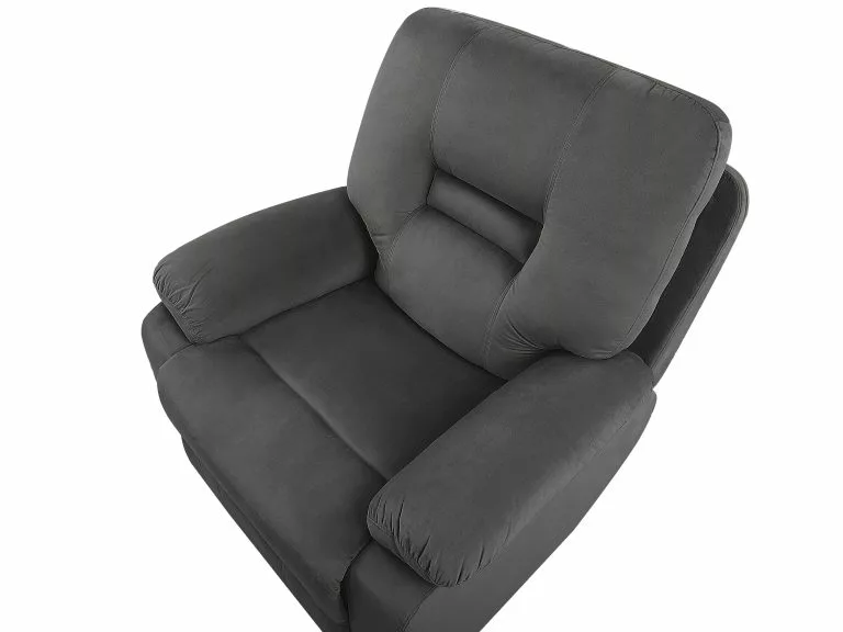 Beliani Sillón LED Reclinable De Terciopelo Gris Oscuro BERGEN 11 Beliani Sillón LED Reclinable De Terciopelo Gris Oscuro BERGEN - Imagen 9