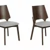 Beliani Conjunto De 2 Sillas De Poliéster/madera De Caucho Gris Claro/madera Oscura ABEE -Sillas Ventas undef src sa picid 837176 type whitesh image