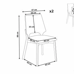 Beliani Conjunto De 2 Sillas De Poliéster/madera De Caucho Gris Claro/madera Oscura ABEE 19 Beliani Conjunto De 2 Sillas De Poliéster/madera De Caucho Gris Claro/madera Oscura ABEE -Sillas Ventas undef src sa picid 837218 type whitesh image scaled
