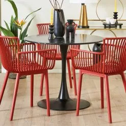 Beliani Conjunto De 4 Sillas De Comedor Rojas PESARO 15 Beliani Conjunto De 4 Sillas De Comedor Rojas PESARO -Sillas Ventas undef src sa picid 837455 type whitesh image scaled