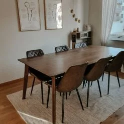 Beliani Conjunto De 2 Sillas De Comedor De Piel Sintética Marrón Dorado/negro MARIBEL -Sillas Ventas undef src sa picid 844697 type whitesh image scaled