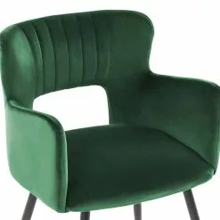 Beliani Conjunto De 2 Sillas De Comedor De Terciopelo Verde Esmeralda/negro SANILAC -Sillas Ventas undef src sa picid 847176 type whitesh image scaled