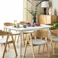 Beliani Conjunto De 2 Sillas De Poliéster/madera De Caucho Gris Claro/madera Clara YUBA -Sillas Ventas undef src sa picid 850786 type whitesh image scaled