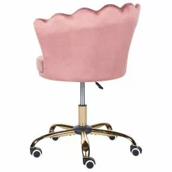 Beliani Silla De Oficina De Terciopelo Rosa/dorado/negro MONTICELLO II -Sillas Ventas undef src sa picid 851725 type whitesh image scaled