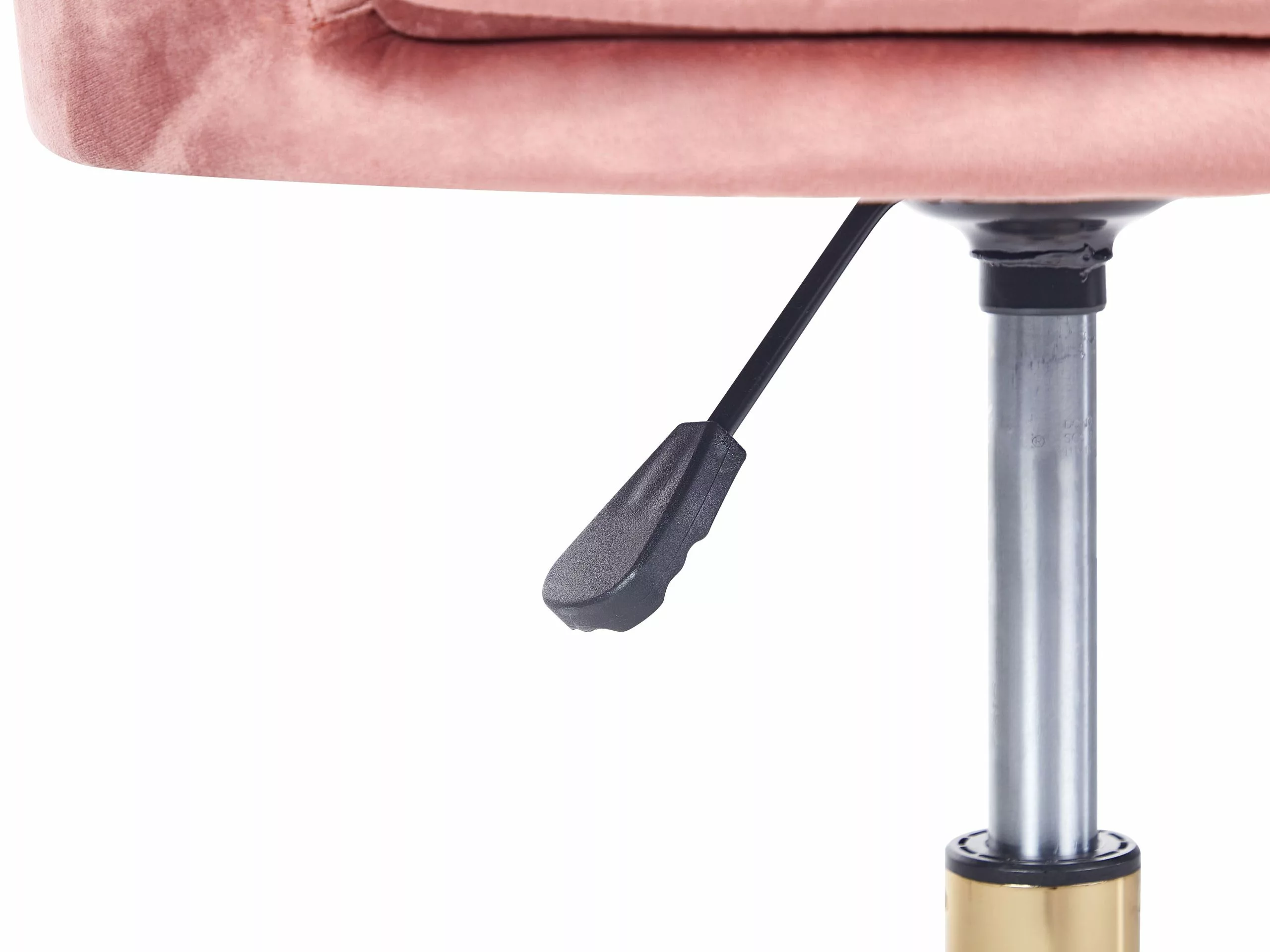 Beliani Silla De Oficina De Terciopelo Rosa/dorado/negro MONTICELLO II - Imagen 8