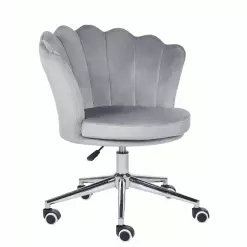 Beliani Silla De Oficina De Terciopelo Gris/negro/plateado MONTICELLO 14 Beliani Silla De Oficina De Terciopelo Gris/negro/plateado MONTICELLO -Sillas Ventas undef src sa picid 851760 type whitesh image