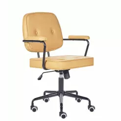 Beliani Silla De Oficina De Piel Sintética Amarillo/negro PAWNEE 14 Beliani Silla De Oficina De Piel Sintética Amarillo/negro PAWNEE -Sillas Ventas undef src sa picid 851778 type whitesh image