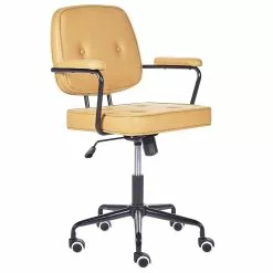 Beliani Silla De Oficina De Piel Sintética Amarillo/negro PAWNEE 16 Beliani Silla De Oficina De Piel Sintética Amarillo/negro PAWNEE -Sillas Ventas undef src sa picid 851780 type whitesh image scaled