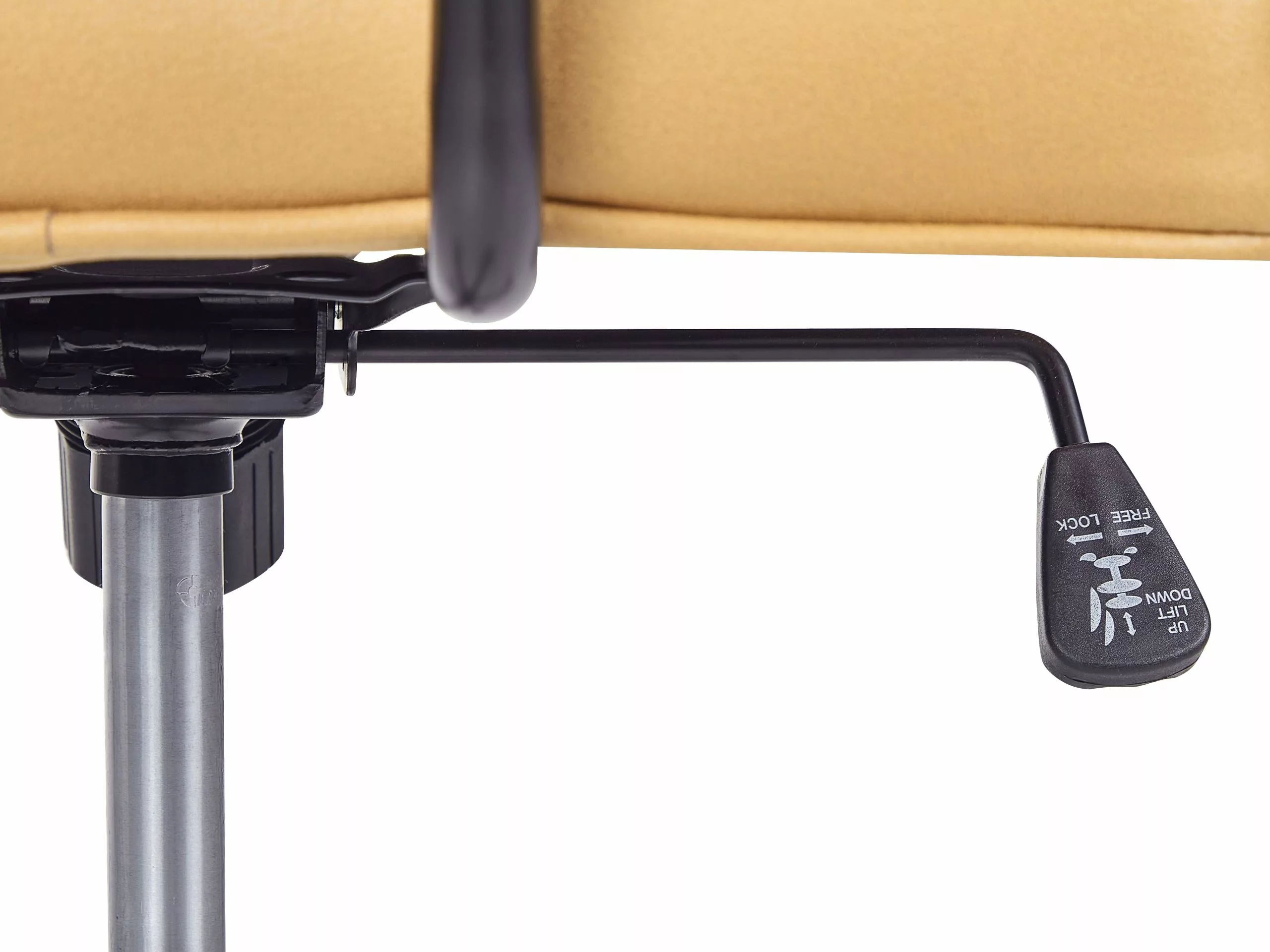 Beliani Silla De Oficina De Piel Sintética Amarillo/negro PAWNEE 10 Beliani Silla De Oficina De Piel Sintética Amarillo/negro PAWNEE - Imagen 8