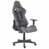 Beliani Silla De Oficina De Poliéster Gris Oscuro/negro WARRIOR -Sillas Ventas undef src sa picid 852033 type whitesh image