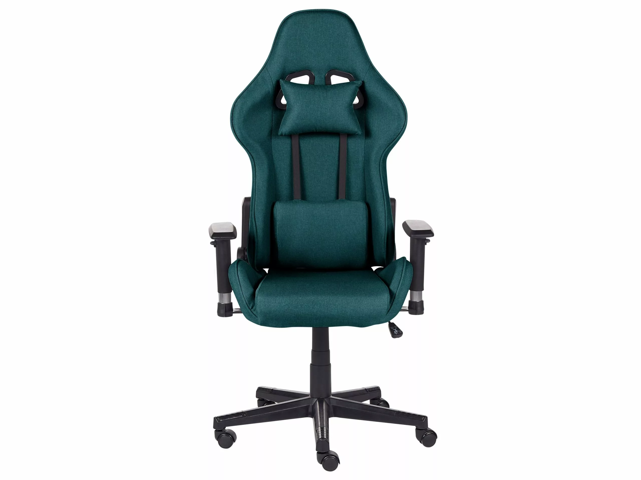 Beliani Silla De Oficina De Poliéster Verde Oscuro/negro WARRIOR - Imagen 4