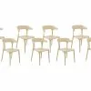 Beliani Conjunto De 8 Sillas Beige Arena GUBBIO -Sillas Ventas undef src sa picid 852995 type whitesh image